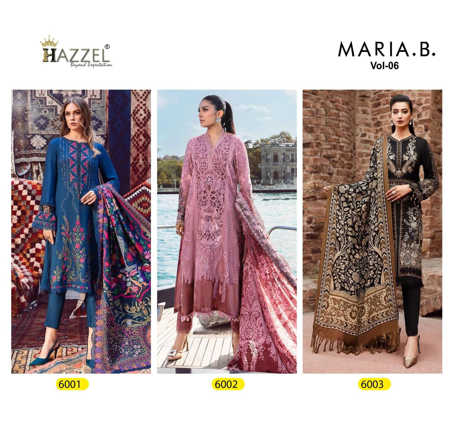 Maria B Vol 6 Hazzel Rayon Cotton Pakistani Salwar Suits