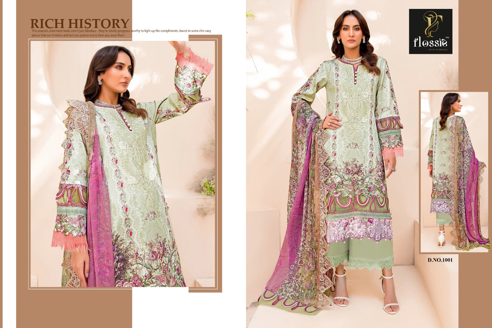 Maria Lawn Vol 3 Flossie Pure Cotton Pakistani Salwar Suits