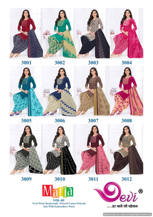 Maria Vol 3 Devi Capsule Rayon Readymade Patiyala Suits