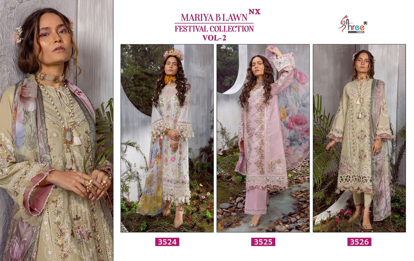 Mariya B Lawn Festival Collection Vol 2 Nx Shree Fabs Lawn Cotton Pakistani Salwar Suits