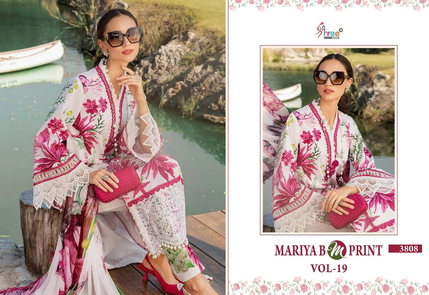Mariya B Mprint Vol-19 Shree Fabs Pure Cotton Pakistani Salwar Suits Supplier India