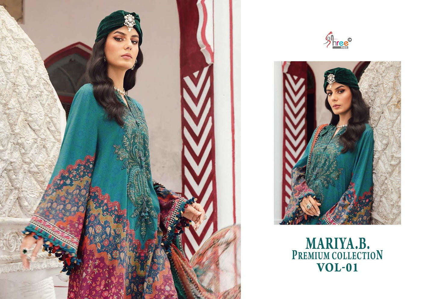 Mariya B Premium Collection Vol 1 Shree Fabs Cotton Karachi Salwar Suits Supplier India