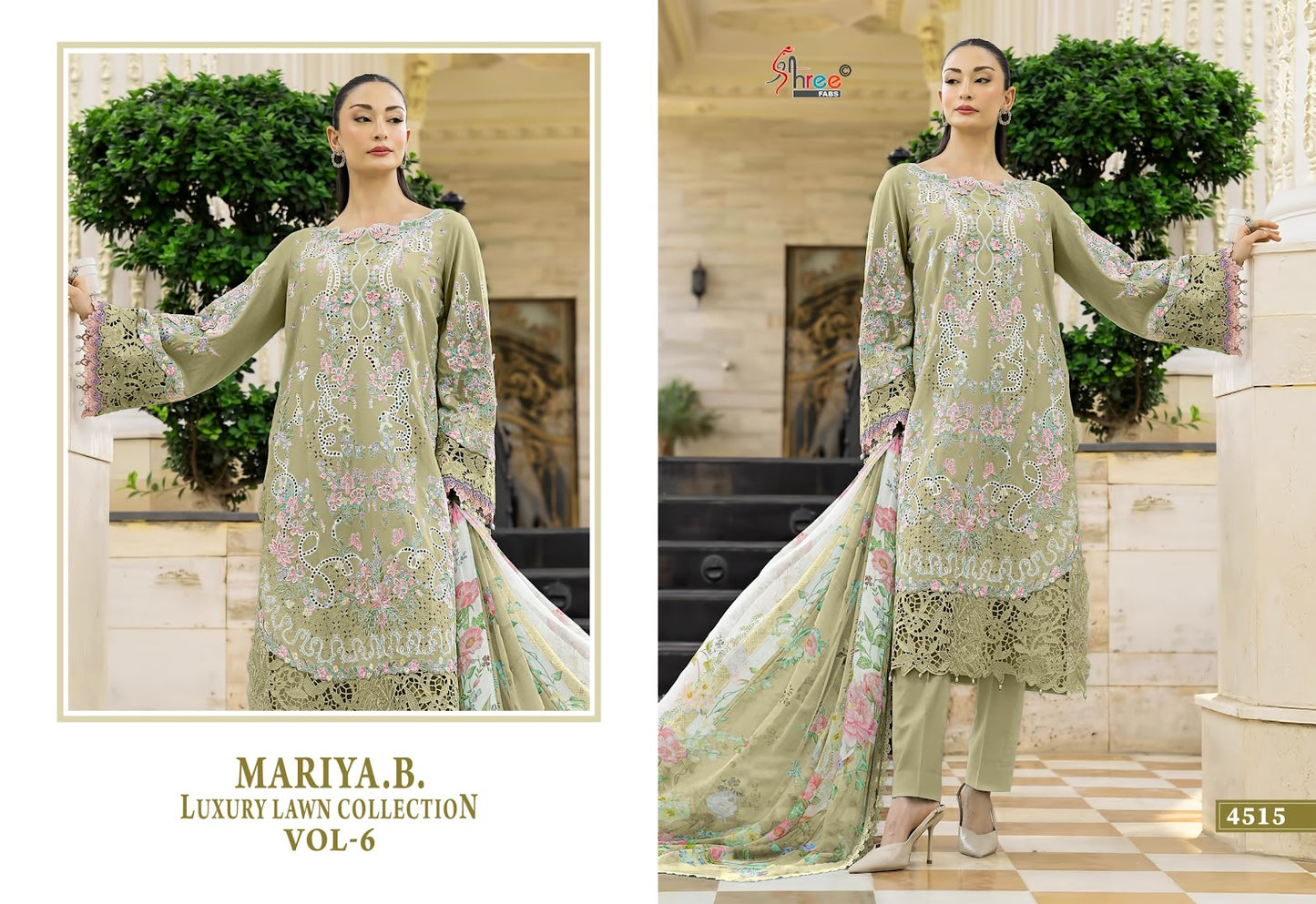 Mariya B Vol 6 Lawn Collection Shree Fabs Cotton Pakistani Salwar Suits Exporter India