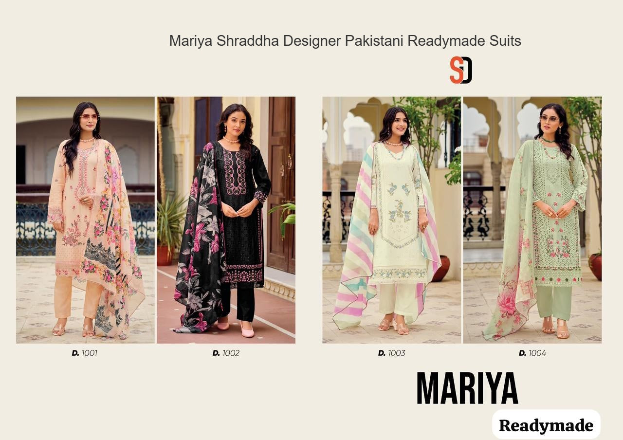 Mariya Shraddha Designer Cotton Pakistani Readymade Suits Wholesale Price
