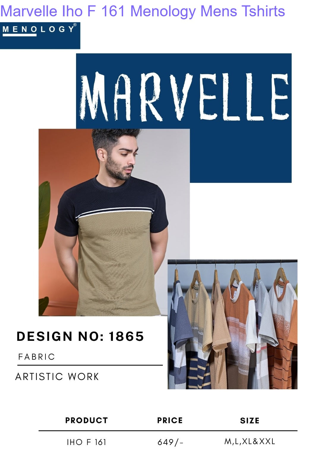 Marvelle Iho F 161 Menology Mens Tshirts Wholesaler India