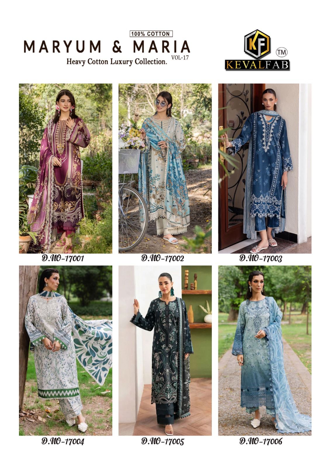 Maryum And Maria Vol 17 Heavy Cotton Luxury Collection Keval Fab Karachi Salwar Suits Exporter Gujarat