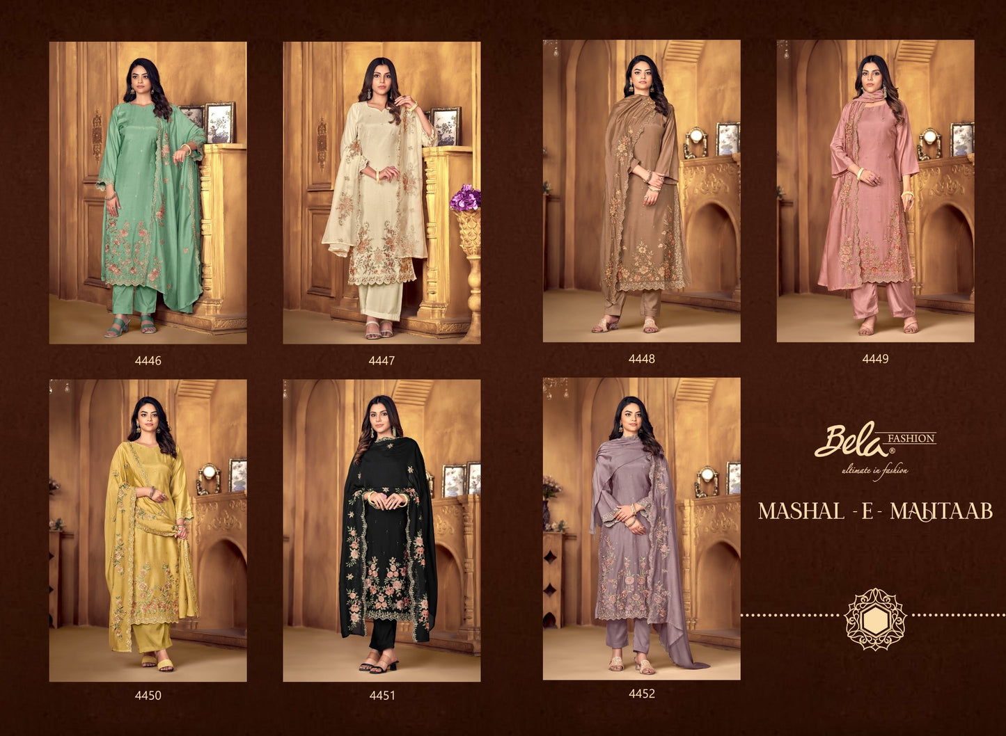 Mashal E Mahtaab Bela Fashion Viscose Pant Style Suits