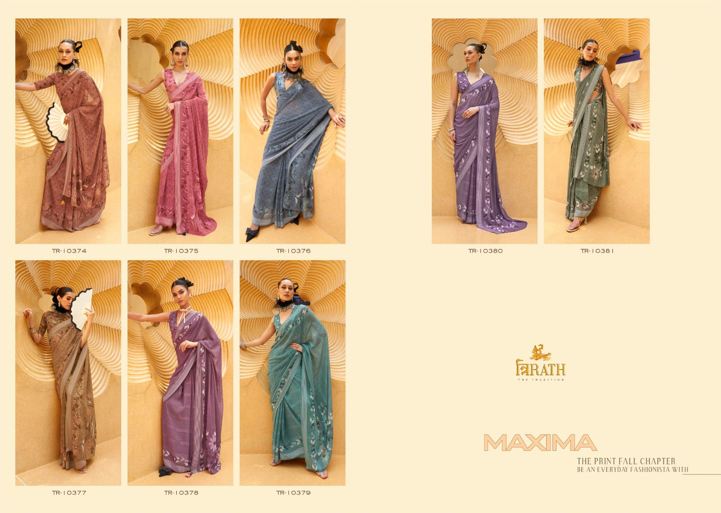 Maxima Trirath Georgette Sarees Wholesale Rate