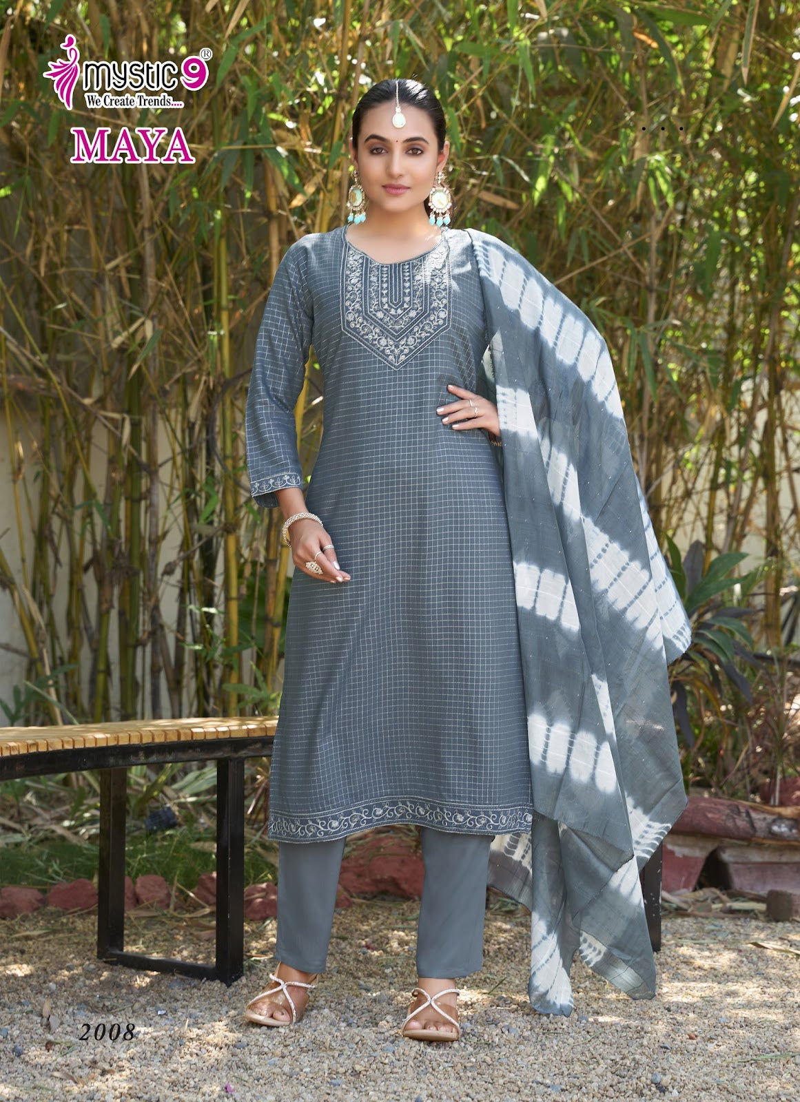 Maya Vol 2 Mystic 9 Rayon Readymade Pant Style Suits Supplier Gujarat