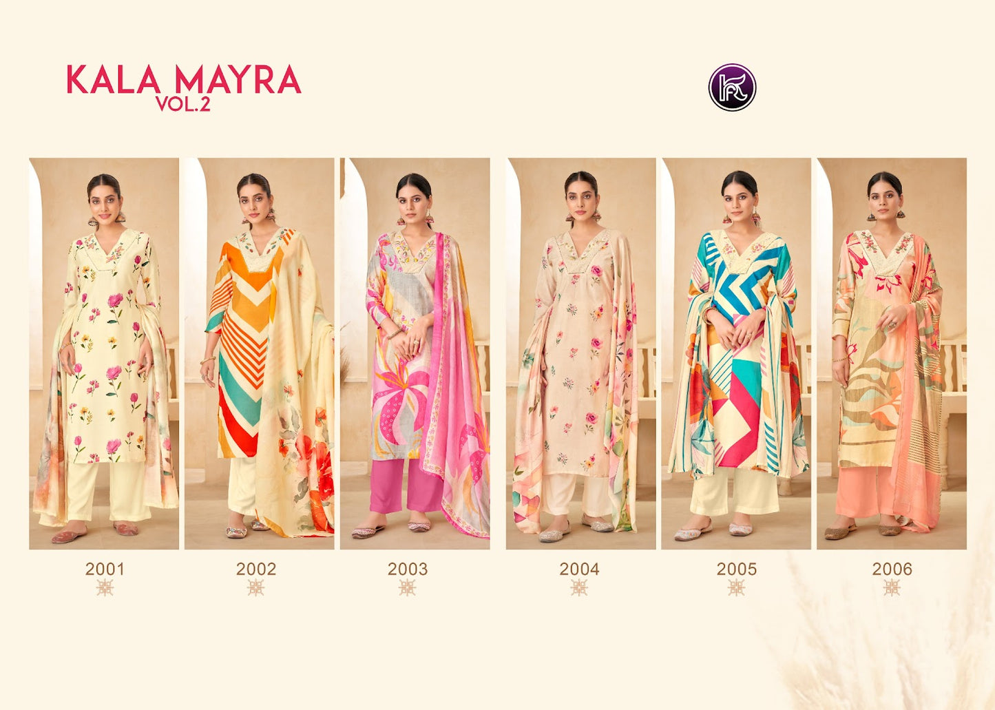 Mayra Vol 2 Kala Fashion Muslin Pant Style Suits Exporter Gujarat