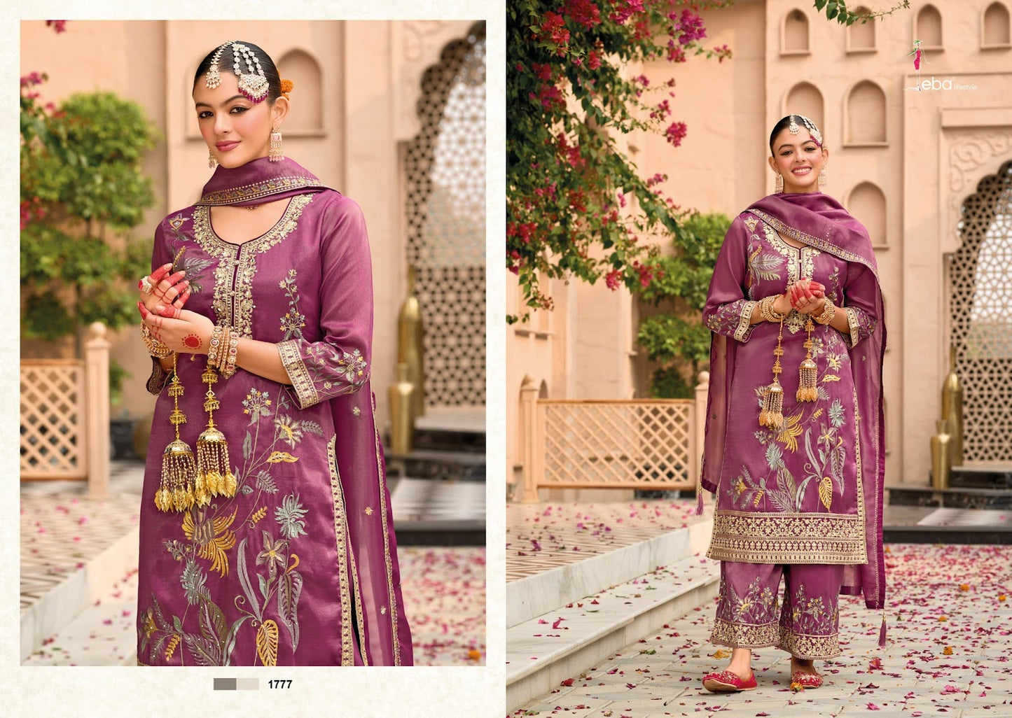 Mayra Eba Lifestyle Simmer Readymade Plazzo Style Suits Supplier India