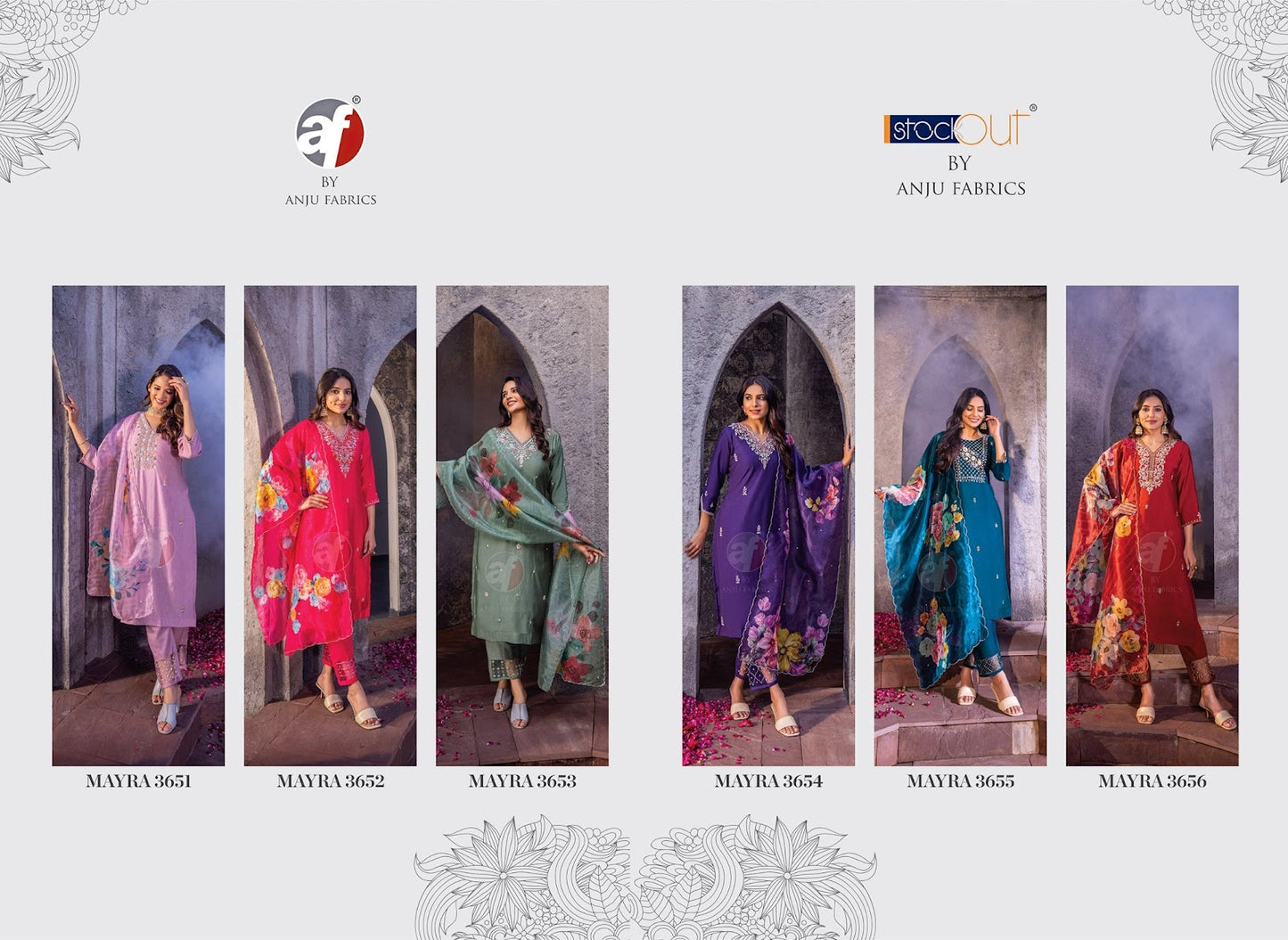 Mayra Vol 4 Af Viscose Modal Readymade Pant Style Suits