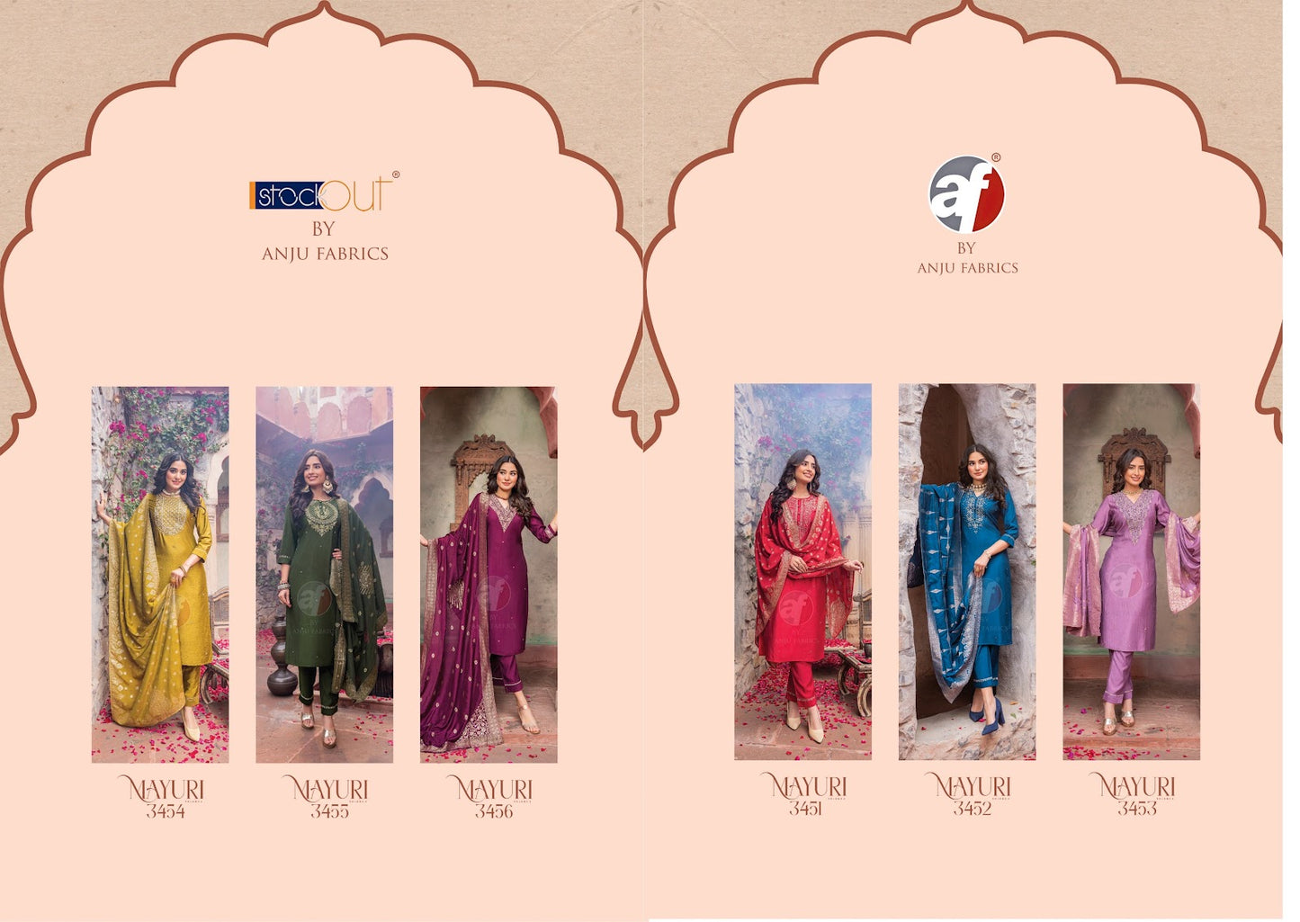 Mayuri Vol 4 Af Viscose Nylon Readymade Pant Style Suits