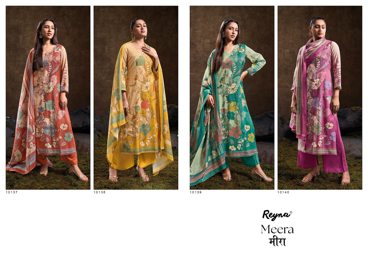 Meera Reyna Bemberg Pant Style Suits Exporter Gujarat