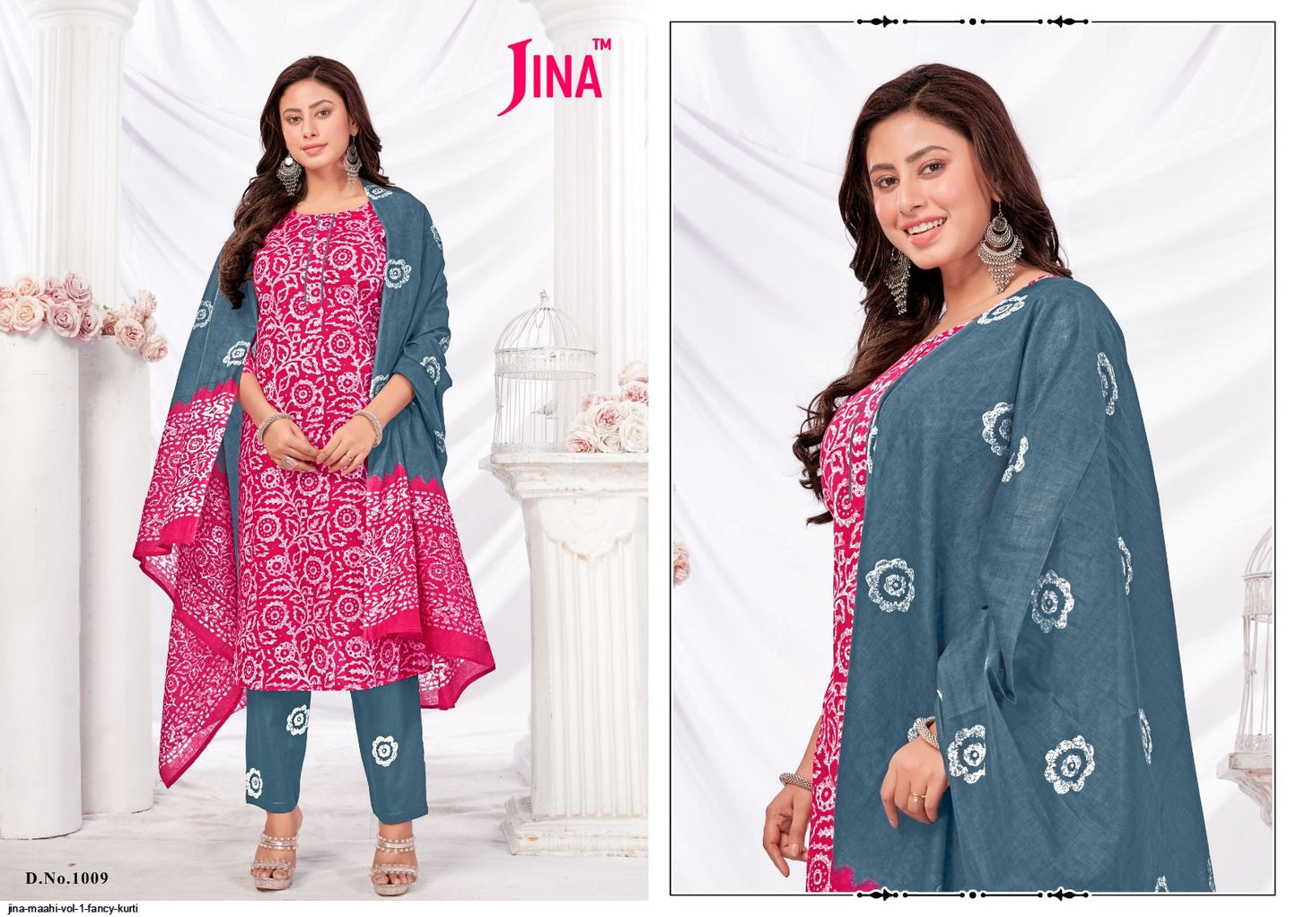 Meera Vol 1 Jina Cotton Readymade Pant Style Suits Wholesale Price
