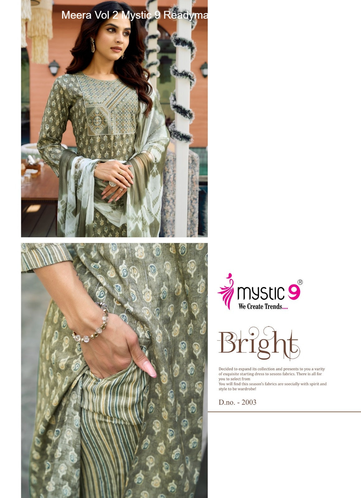 Meera Vol 2 Mystic 9 Rayon Capsule Readymade Pant Style Suits Wholesale Price