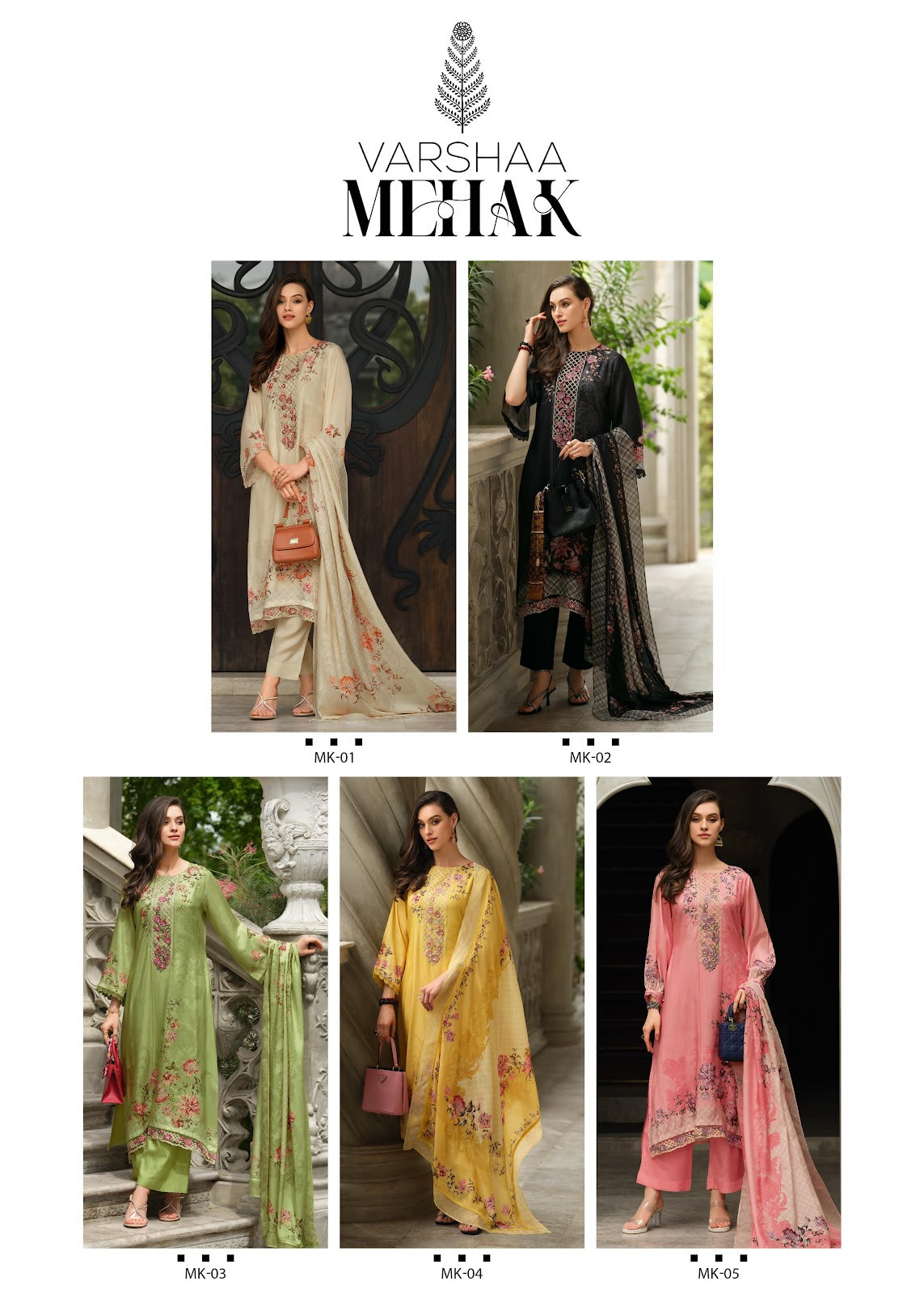 Mehak Varsha Fashions Viscose Muslin Pant Style Suits Manufacturer Ahmedabad