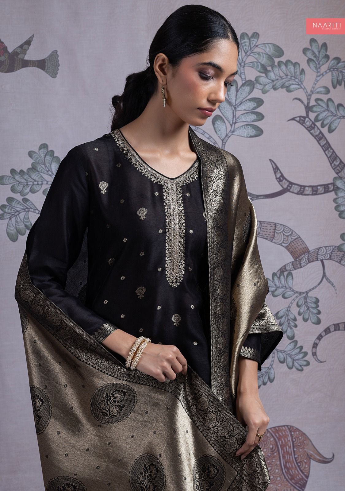 Mehar Naariti Silk Plazzo Style Suits Exporter Gujarat