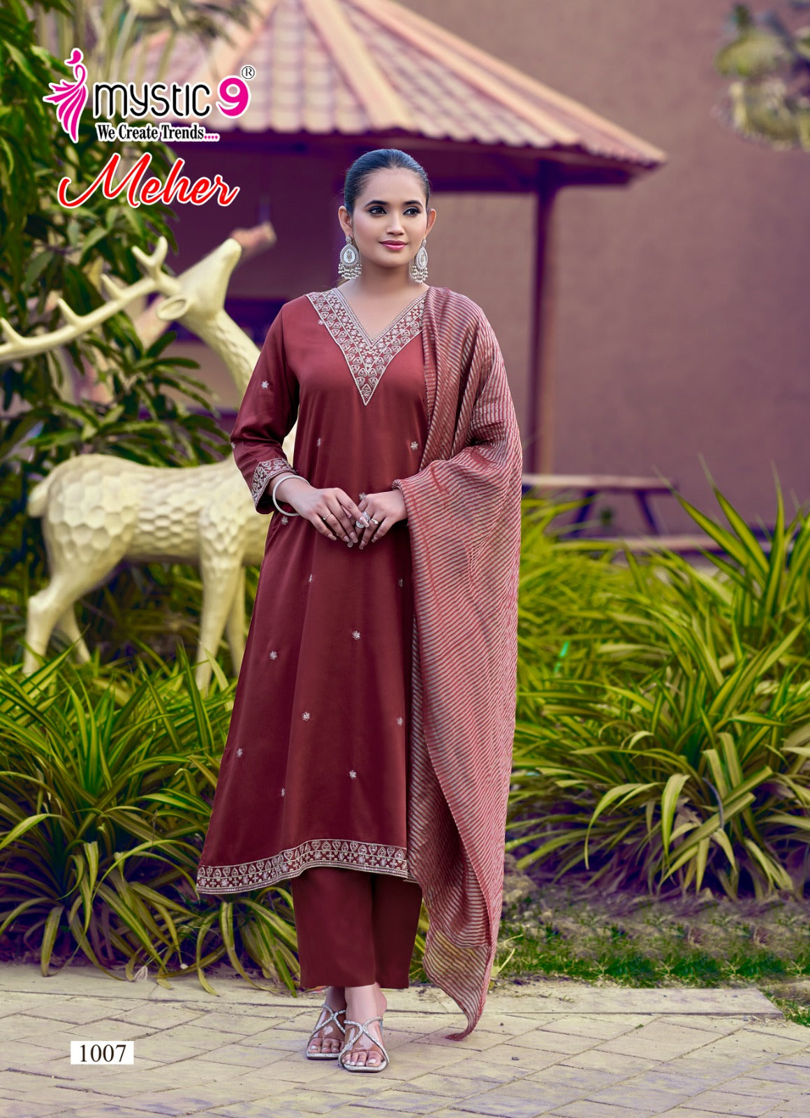 Meher Vol 1 Mystic 9 Gaji Silk Readymade Anarkali Suits Manufacturer