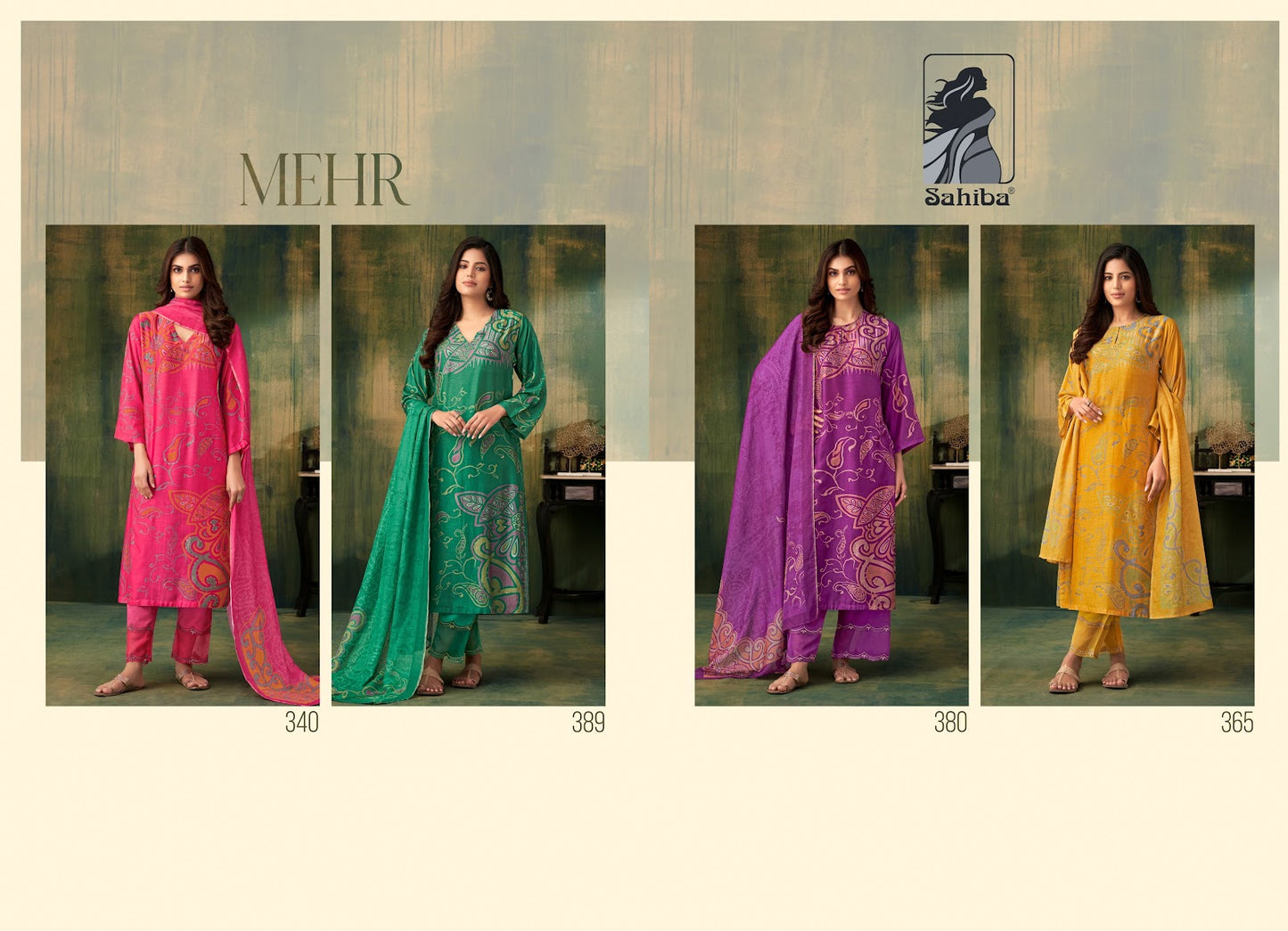 Mehr Sahiba Muslin Silk Pant Style Suits Exporter Ahmedabad