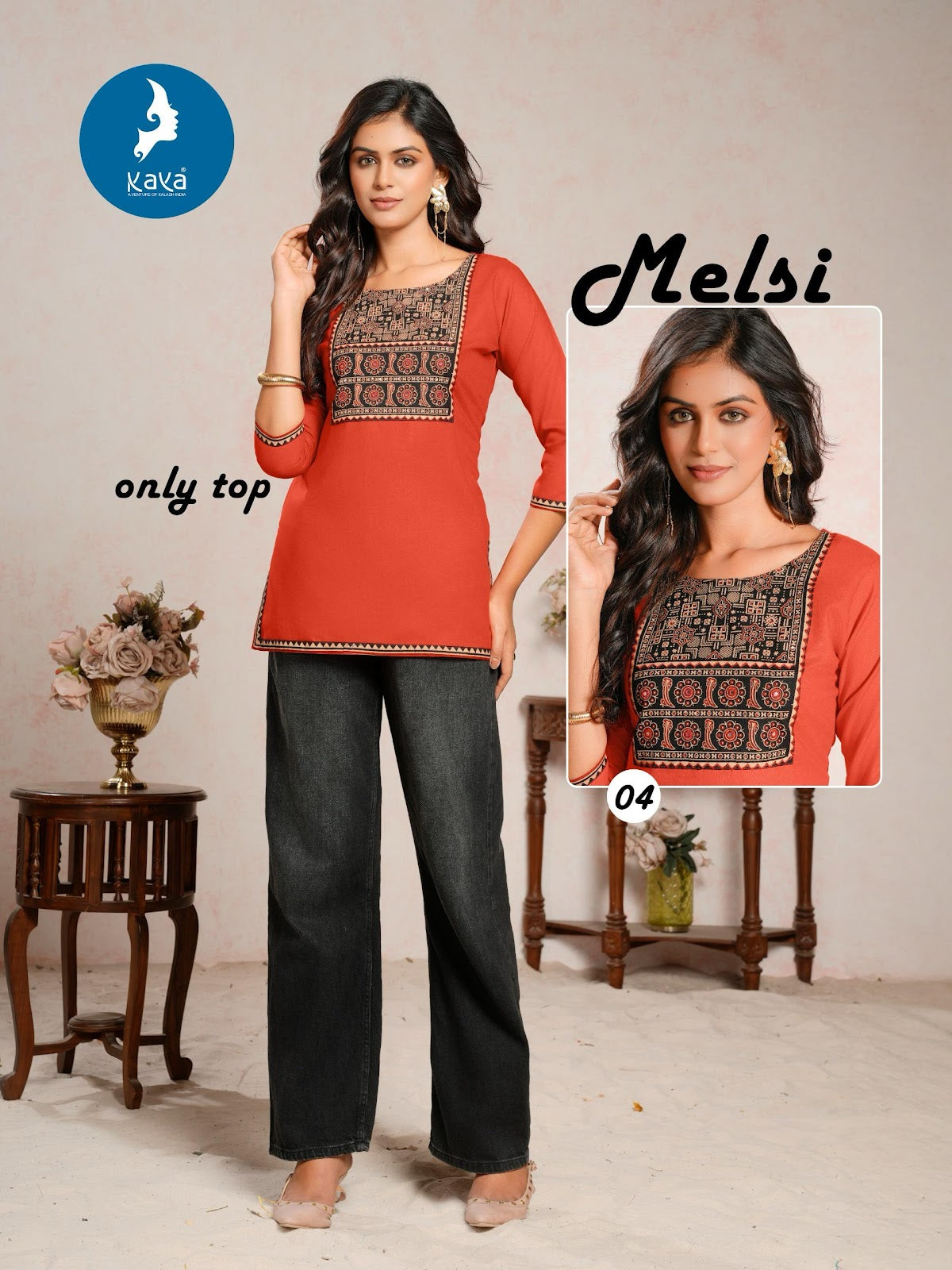 Melsi Kaya Heavy Rayon Short Kurtis Wholesale