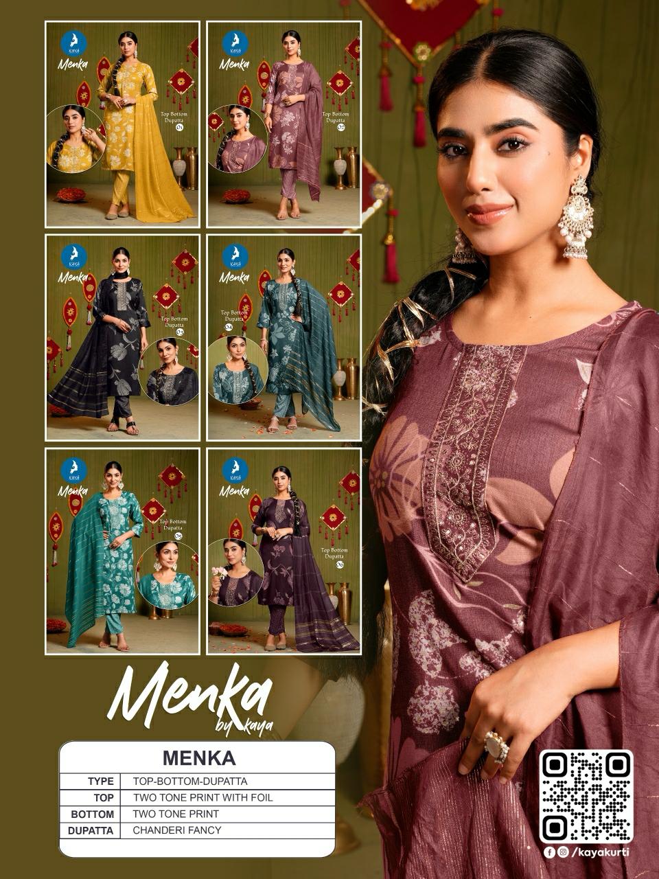 Menka Kaya Two Tone Readymade Suits Supplier Gujarat