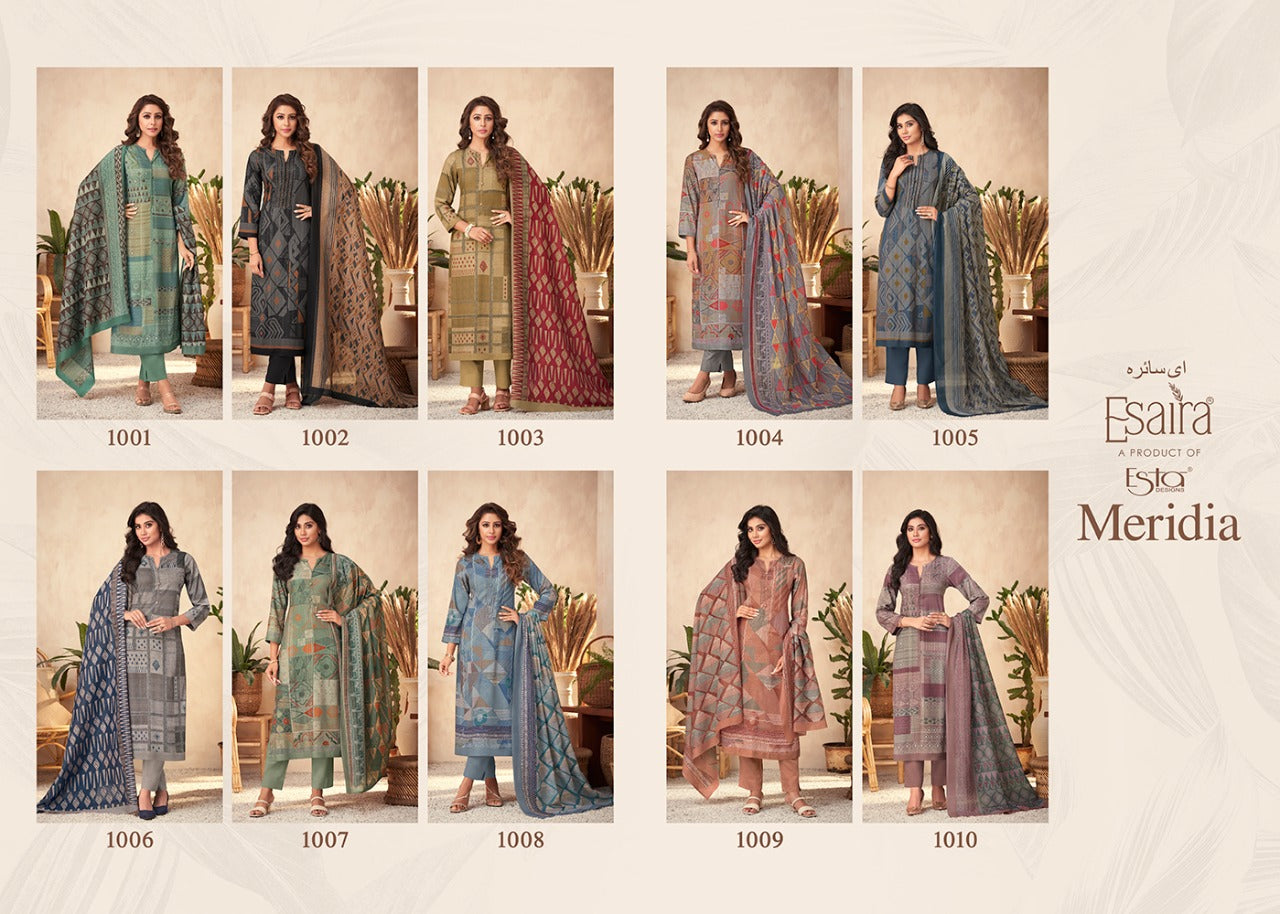 Meridia Esaira Pashmina Suits Wholesale Price