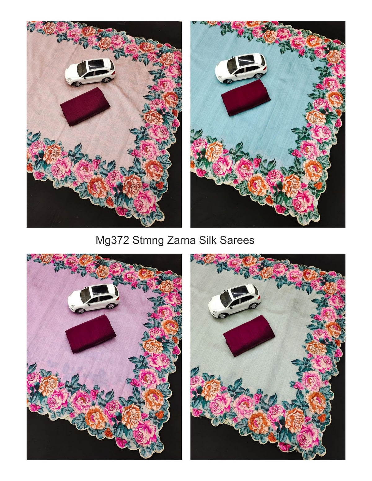 Mg372 Stmng Zarna Silk Sarees Wholesale Price