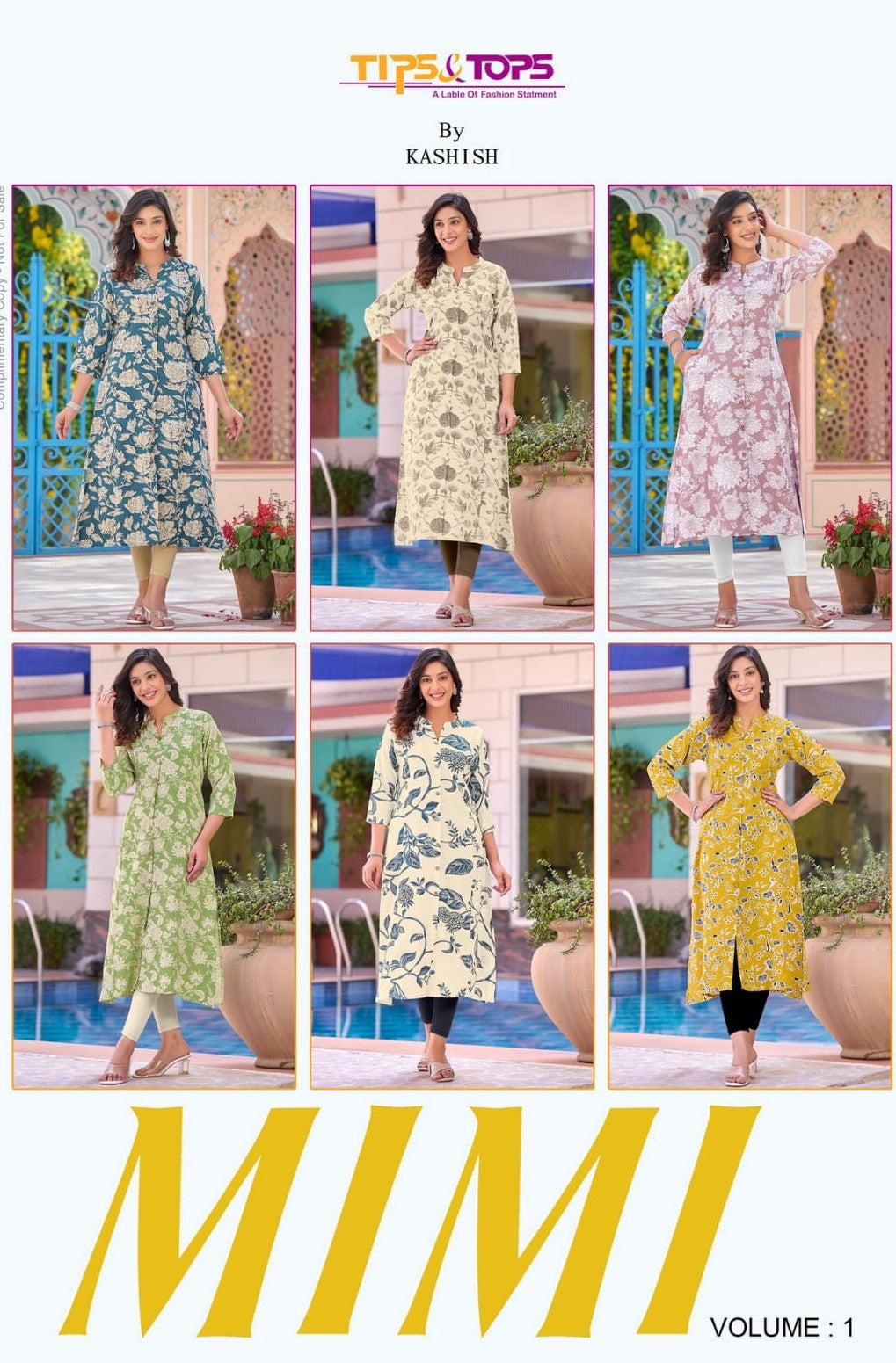 Mimi Vol 1 Tips Tops Heavy Reyon A-Line Kurti