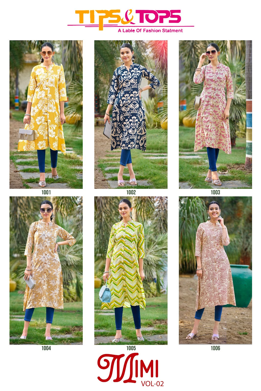 Mimi Vol 2 Tips Tops Heavy Reyon A-Line Kurti Wholesale Price
