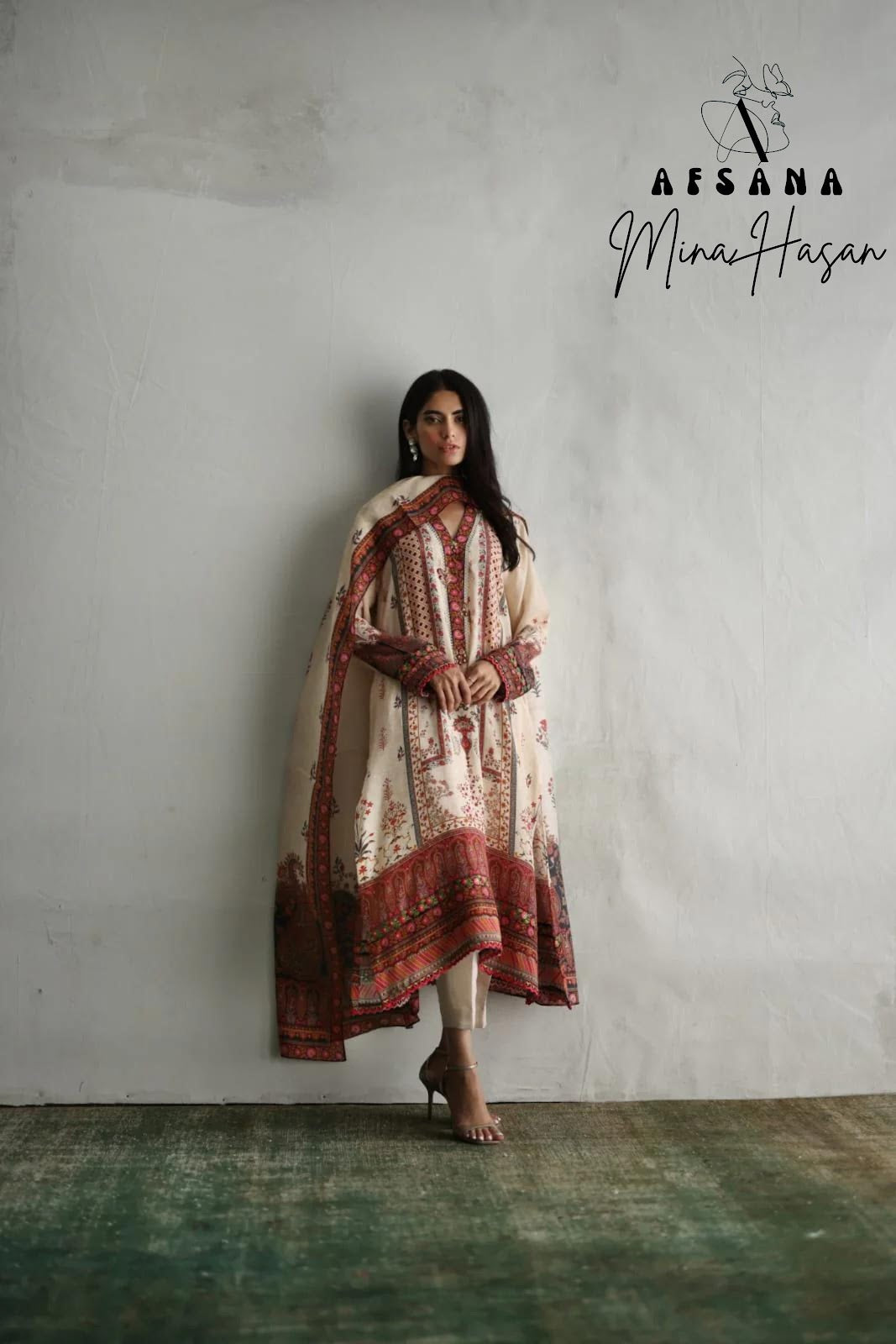 Mina Hasan Afsana Pure Muslin Pakistani Readymade Suits Supplier India