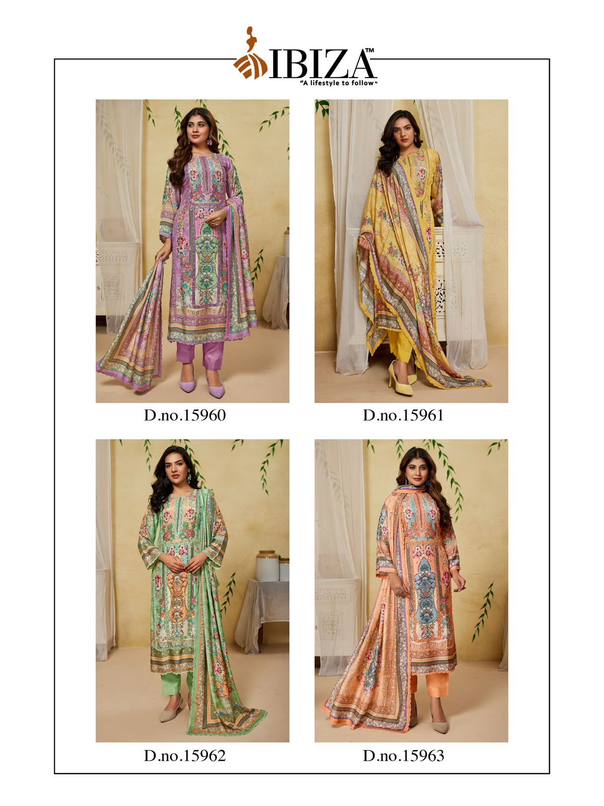 Mintra Ibiza Pure Bemberg Pant Style Suits Supplier Ahmedabad