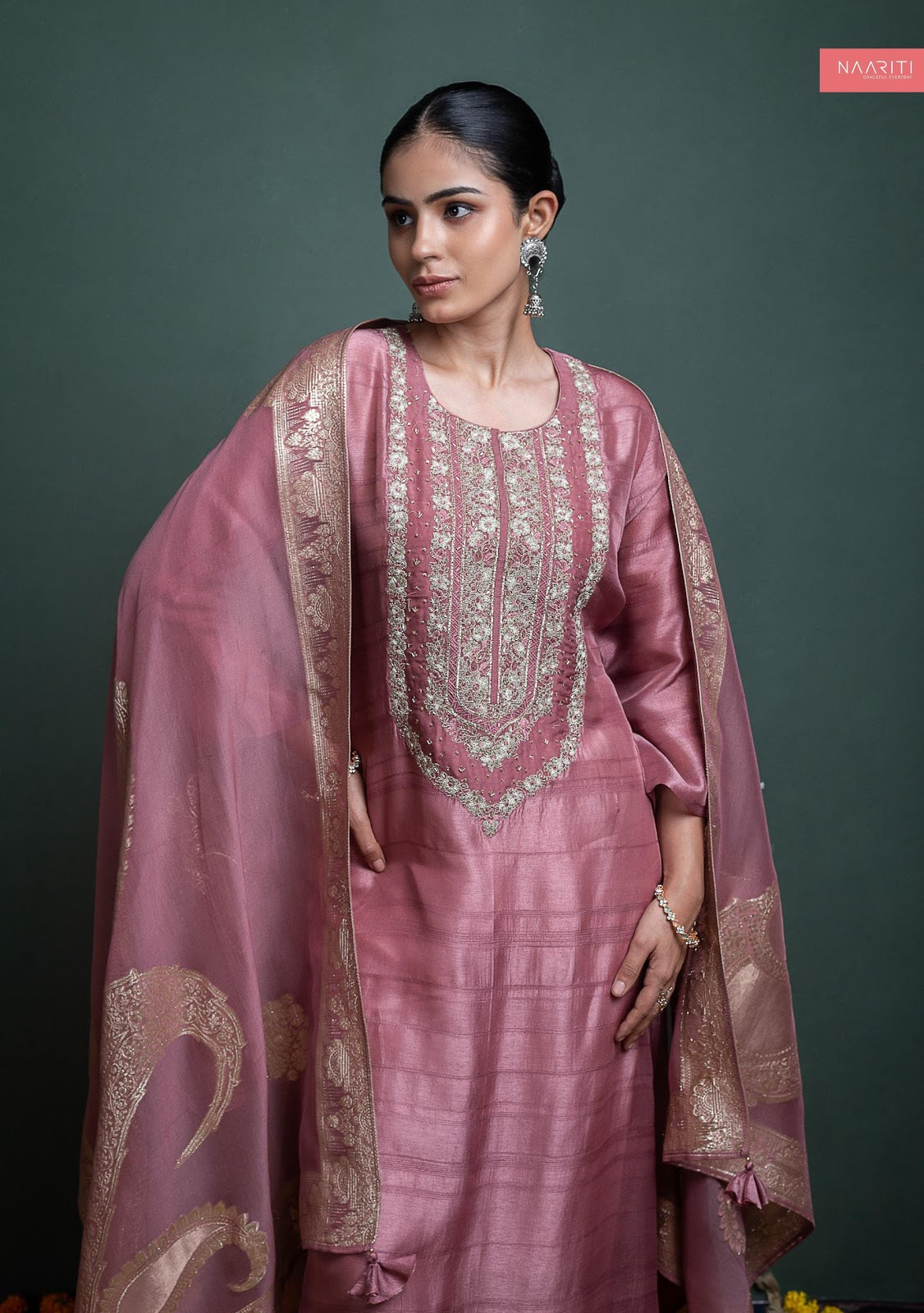 Minza Naariti Tusser Pant Style Suits Manufacturer Gujarat