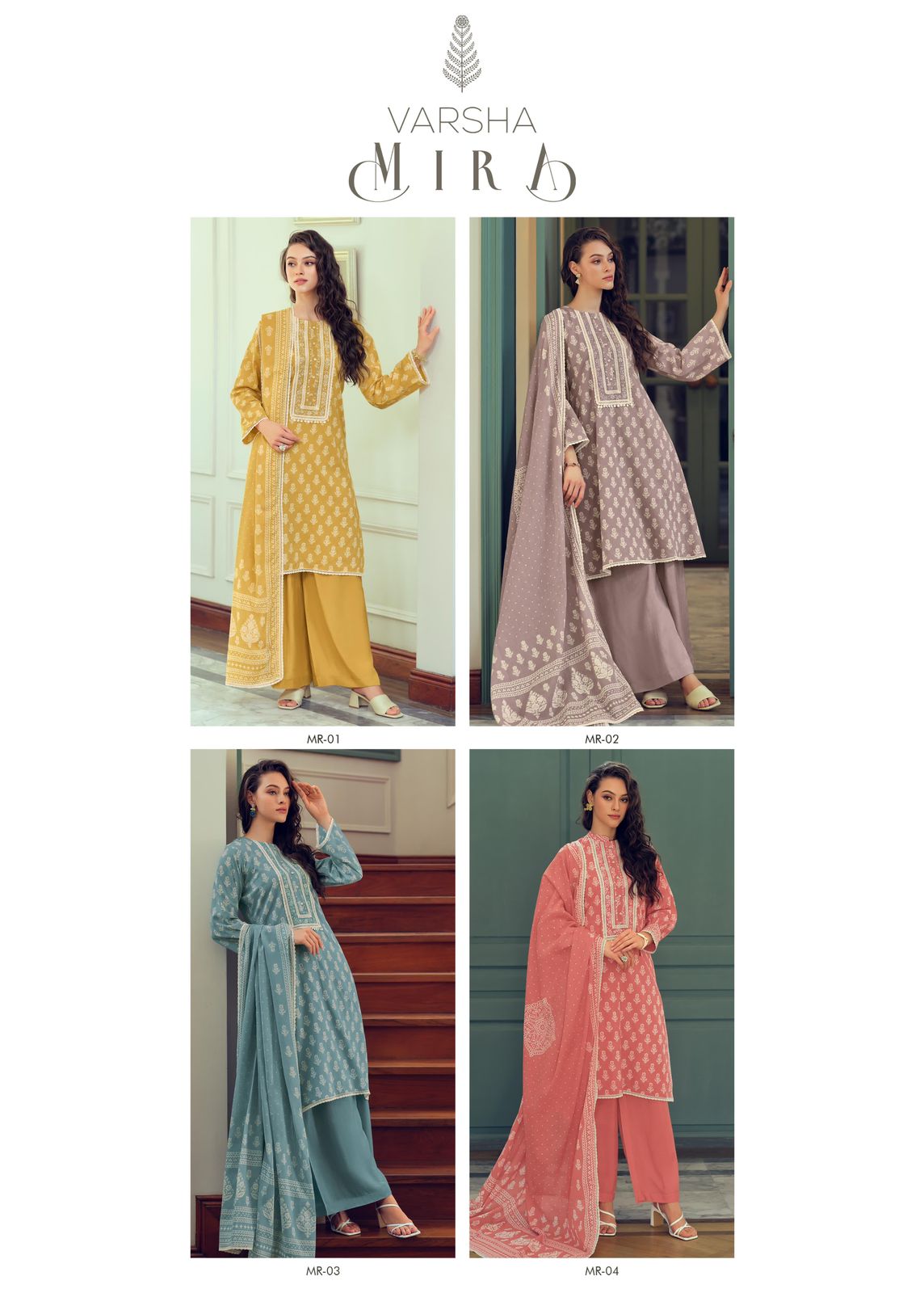Mira Varsha Fashions Cotton Pant Style Suits