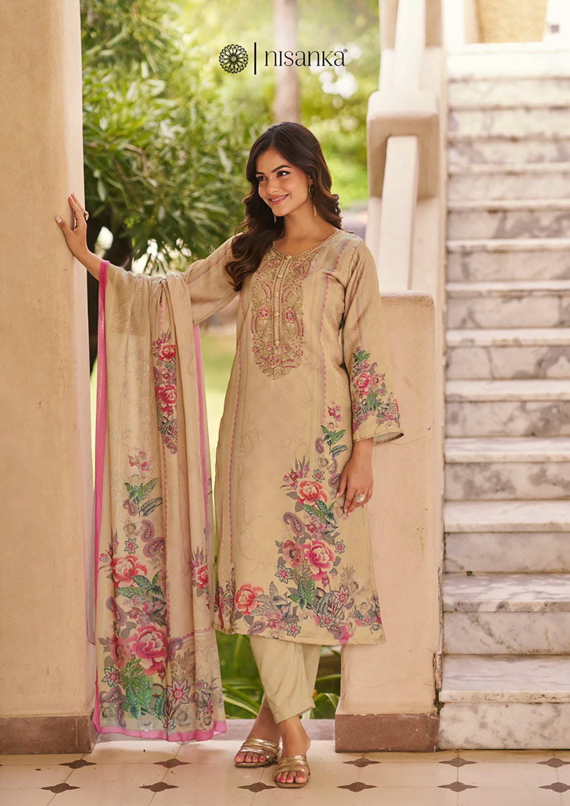 Miraal Nisanka Lawn Karachi Salwar Suits Wholesaler Ahmedabad