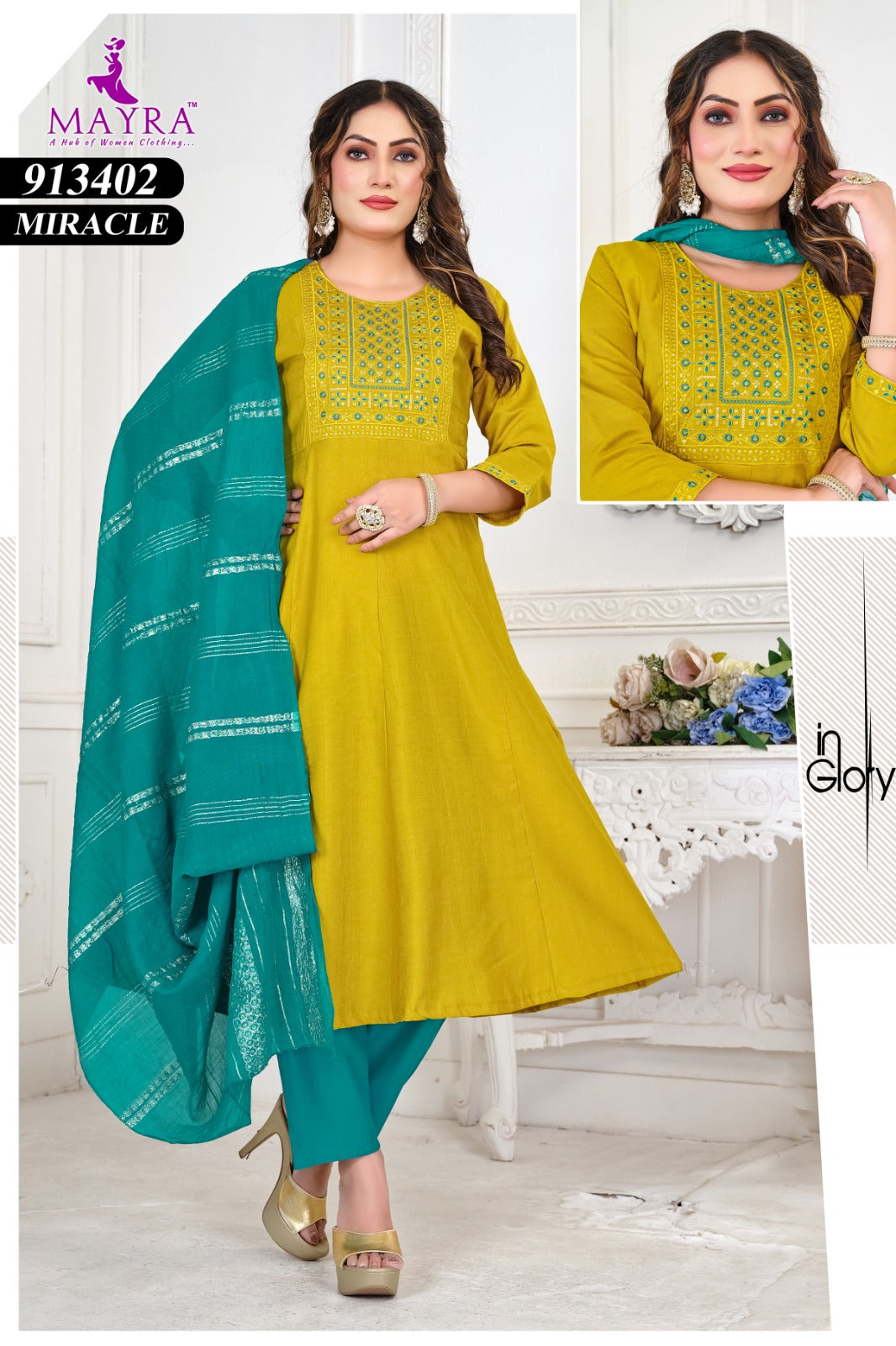 Miracle Mayra Vertican Readymade Anarkali Suits Exporter