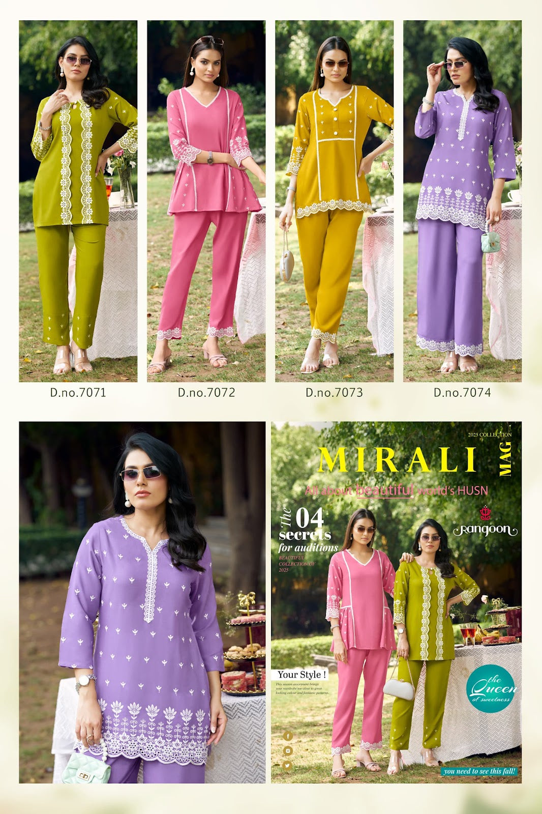 Mirali Rangoon Viscose Rayon Co Ord Set Wholesale Price
