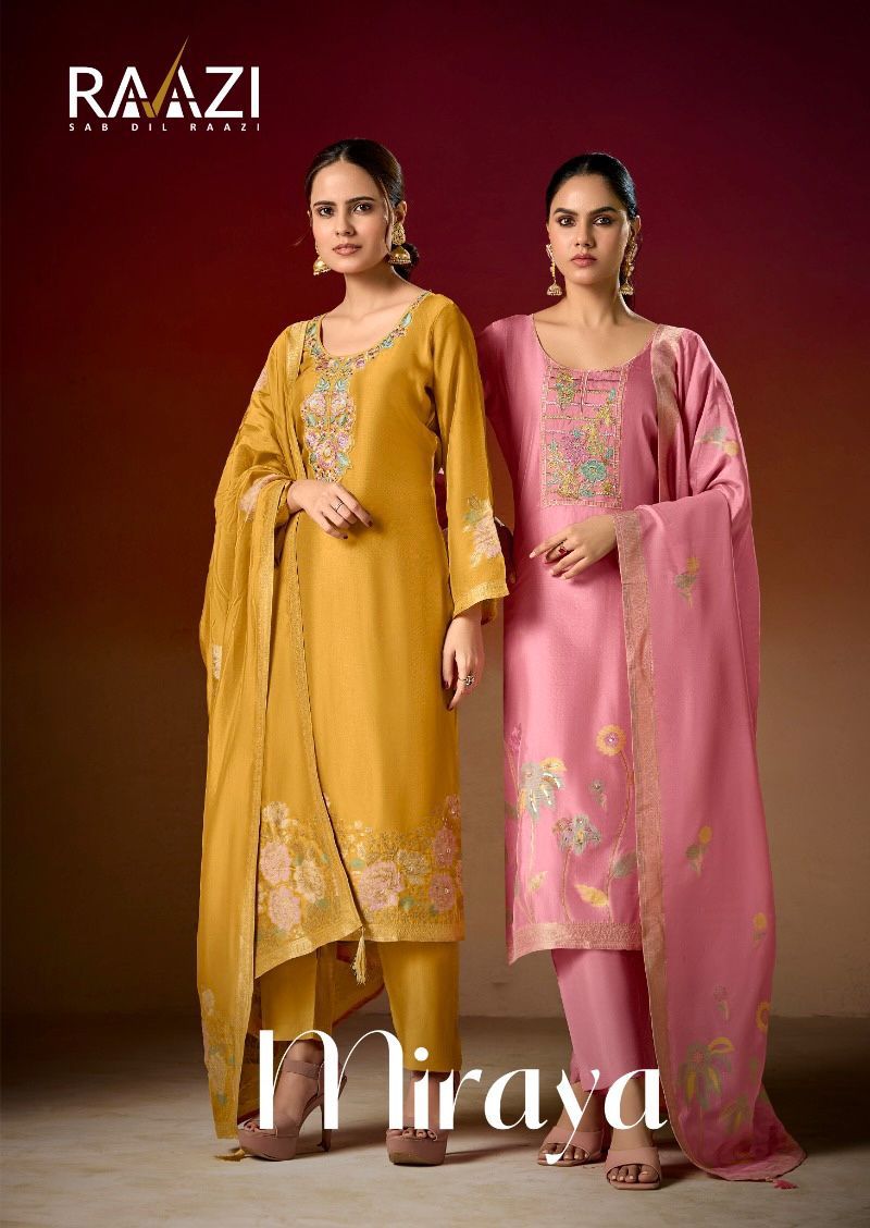 Miraya Rama Fashions Raazi Pure Bemberg Pant Style Suits Wholesale