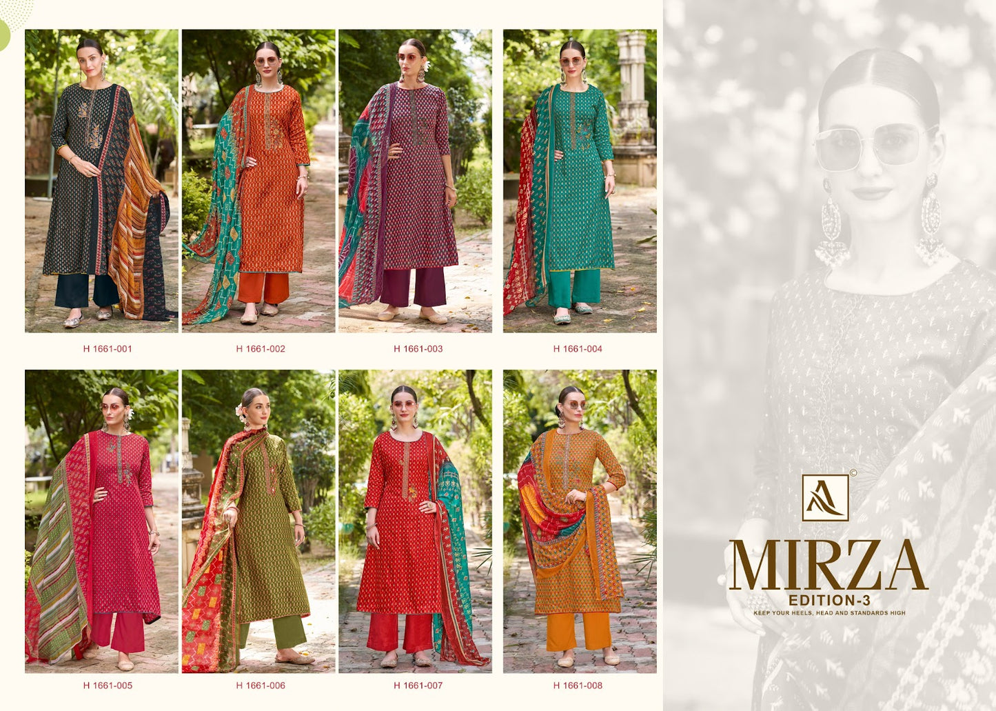 Mirza Edition 3 Alok Zam Cotton Pant Style Suits Exporter Gujarat