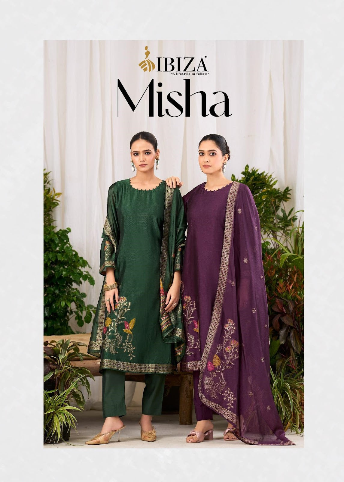 Misha Ibiza Banglori Silk Pant Style Suits Supplier