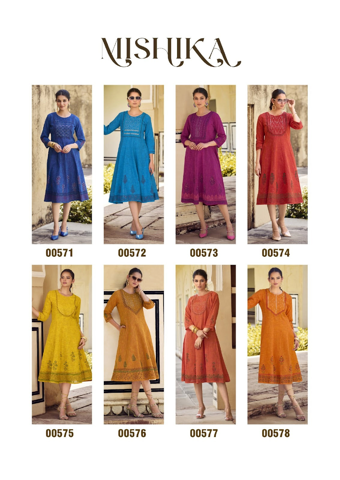 Mishika Valas Handloom Anarkali Kurtis Exporter Gujarat