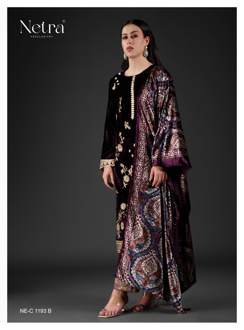 Mishka Netra Velvet Suits Wholesaler India