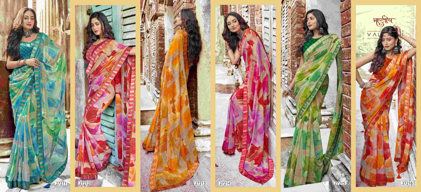Mishti Vallabhi Prints Georgette Sarees Supplier Ahmedabad
