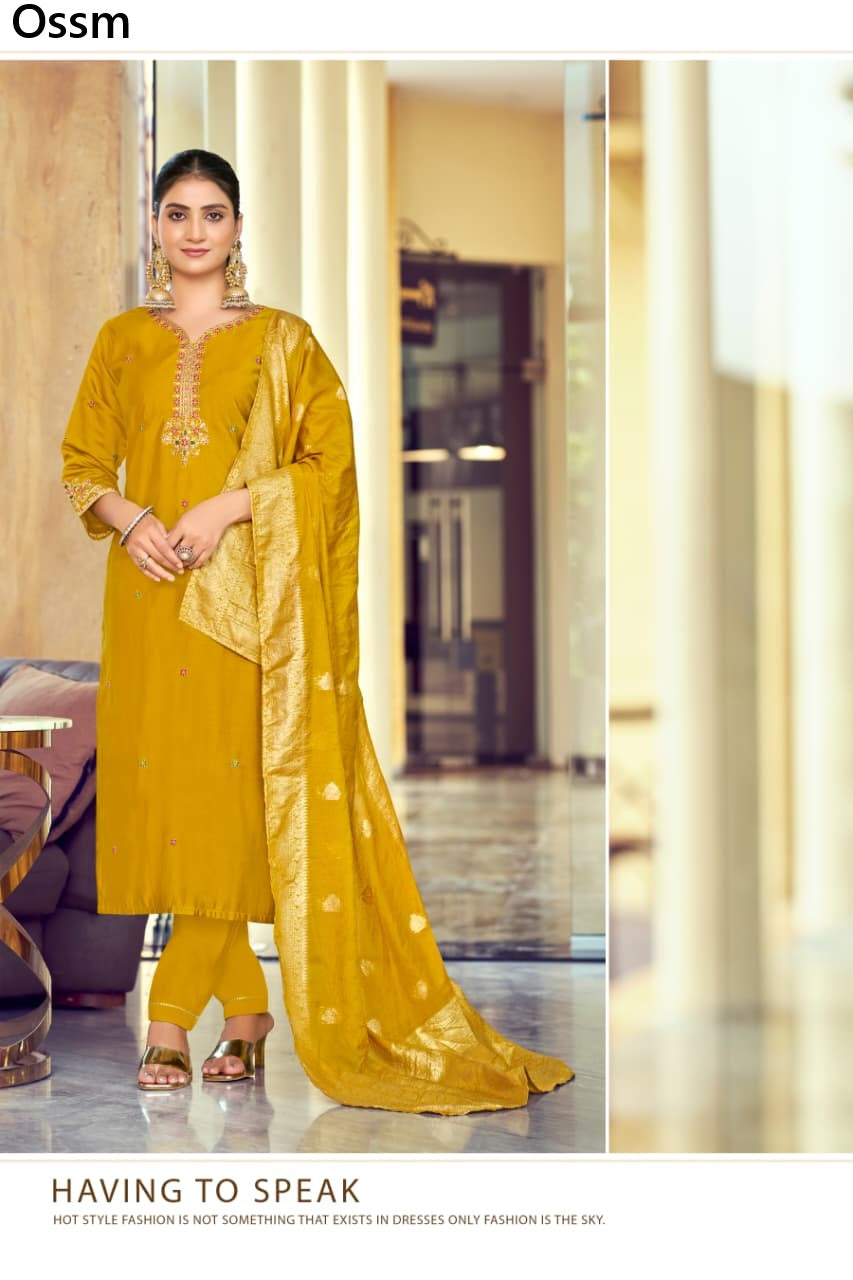 Mishti Vol 2 Ossm Roman Silk Readymade Pant Style Suits Exporter
