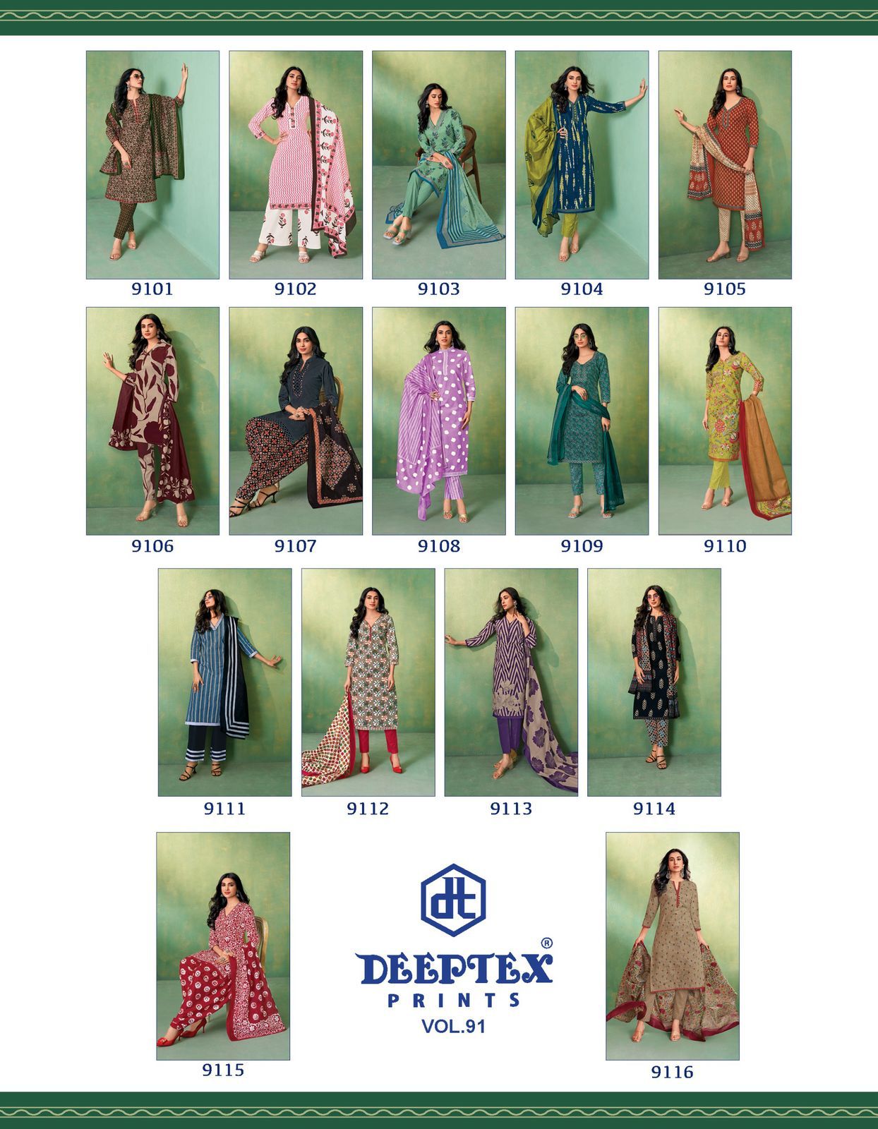 Miss India Vol 91 Deeptex Prints Cotton Dress Material Exporter Ahmedabad