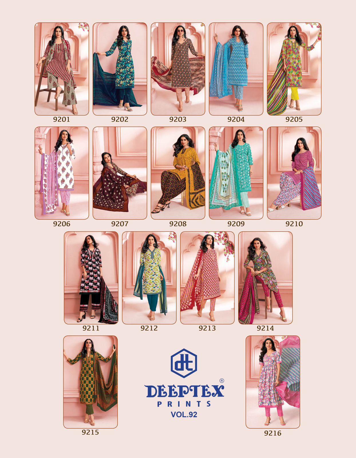 Miss India Vol 92 Deeptex Prints Cotton Dress Material Exporter India