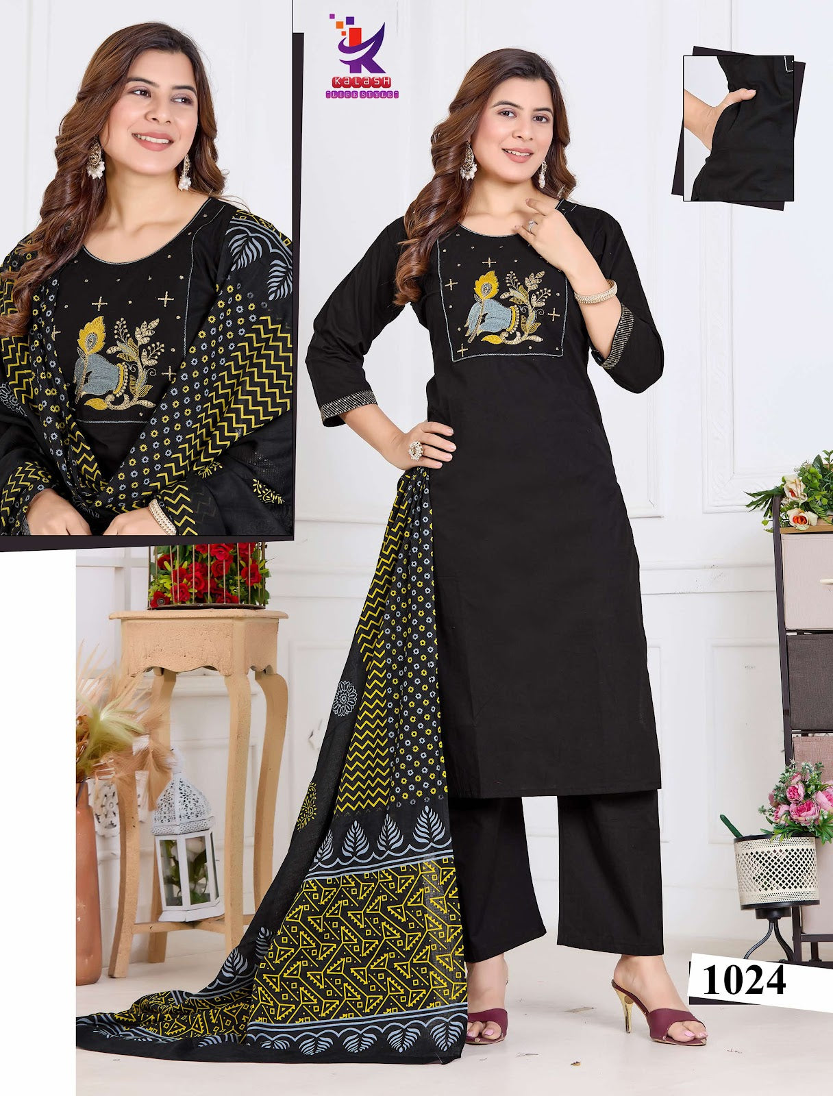 Miss Star Mlm Kalash Lifestyle Dhabu Cotton Readymade Pant Style Suits Supplier