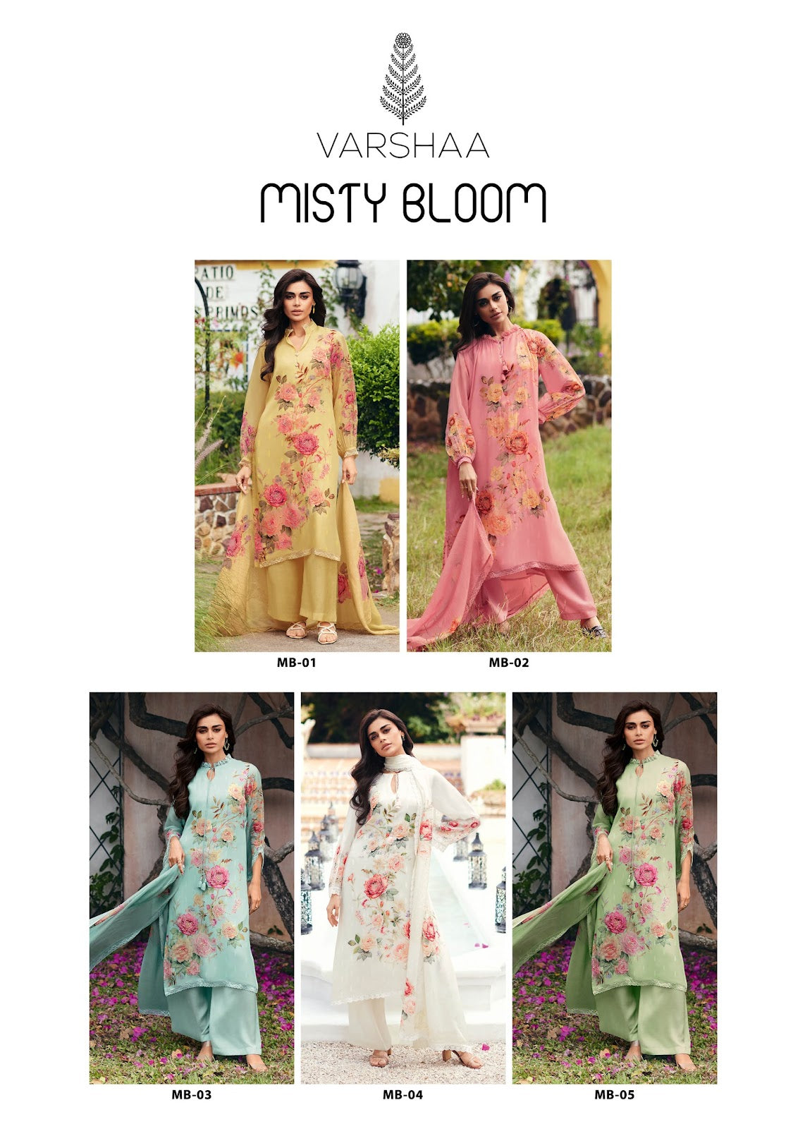 Misty Bloom Varshaa Cotton Linen Plazzo Style Suits Wholesale