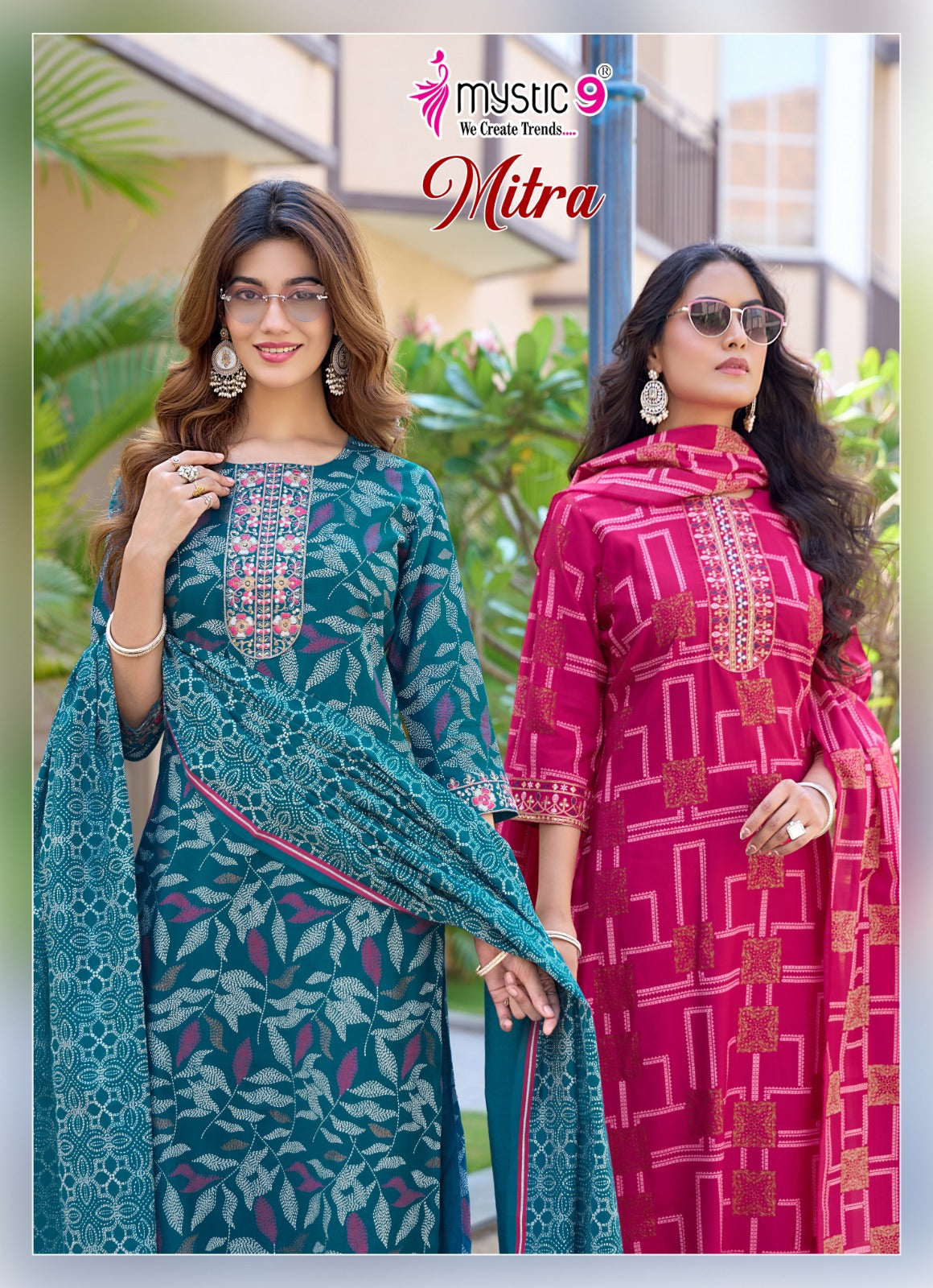 Mitra Vol 1 Mystic 9 Vertican Readymade Pant Style Suits Exporter India