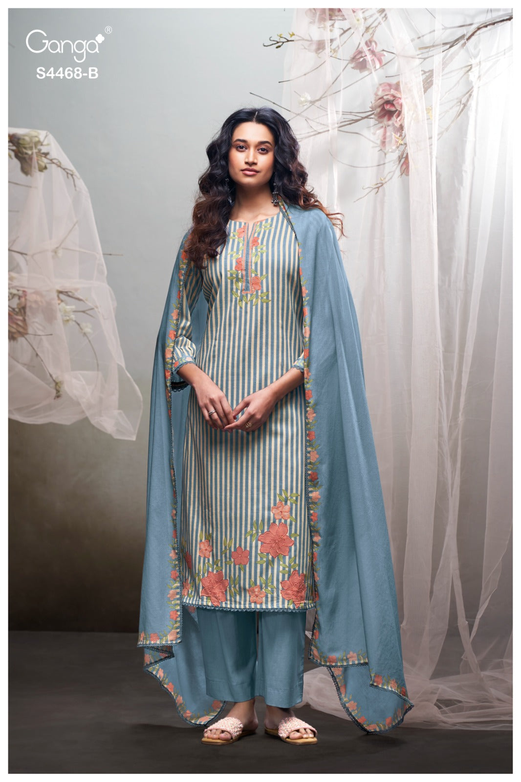 Mivira 4468 Ganga Mul Cotton Pant Style Suits Wholesale Price